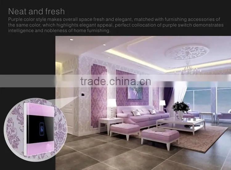 1Gang Crystal Glass Panel Touch Smart Home Switch