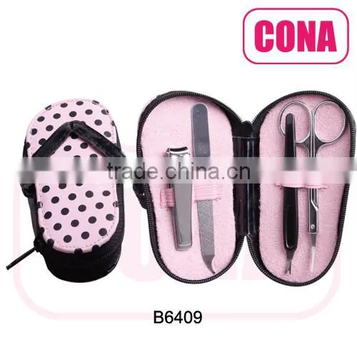 Manicure Pedicure Set,the elegant slippers shaped,cute 4pcs of tools