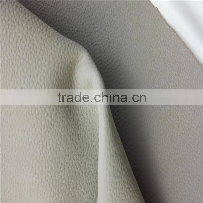 Pu coating cow split leather barton print pattern