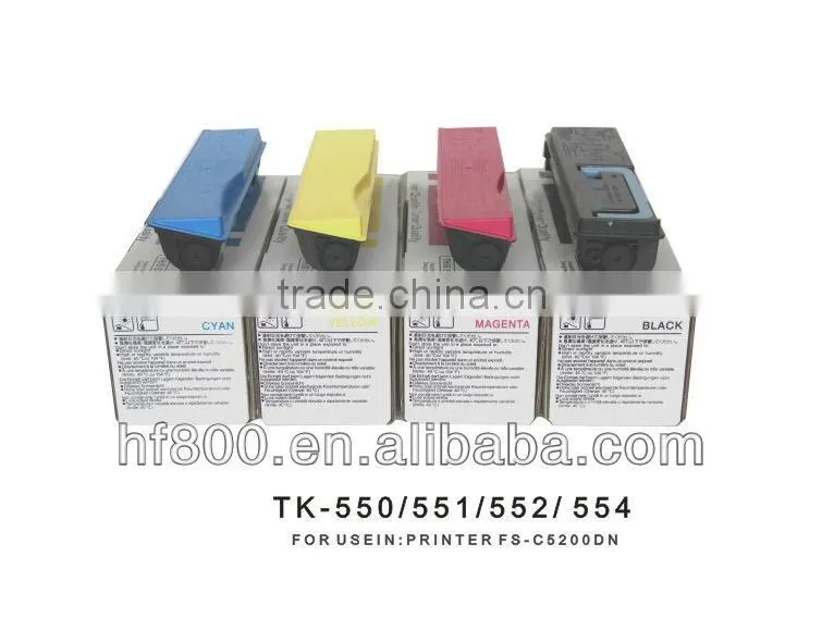 TK-550/551/552/ 554 Color Toner cartridge for Color Kyocera Printer FS-C5200DN