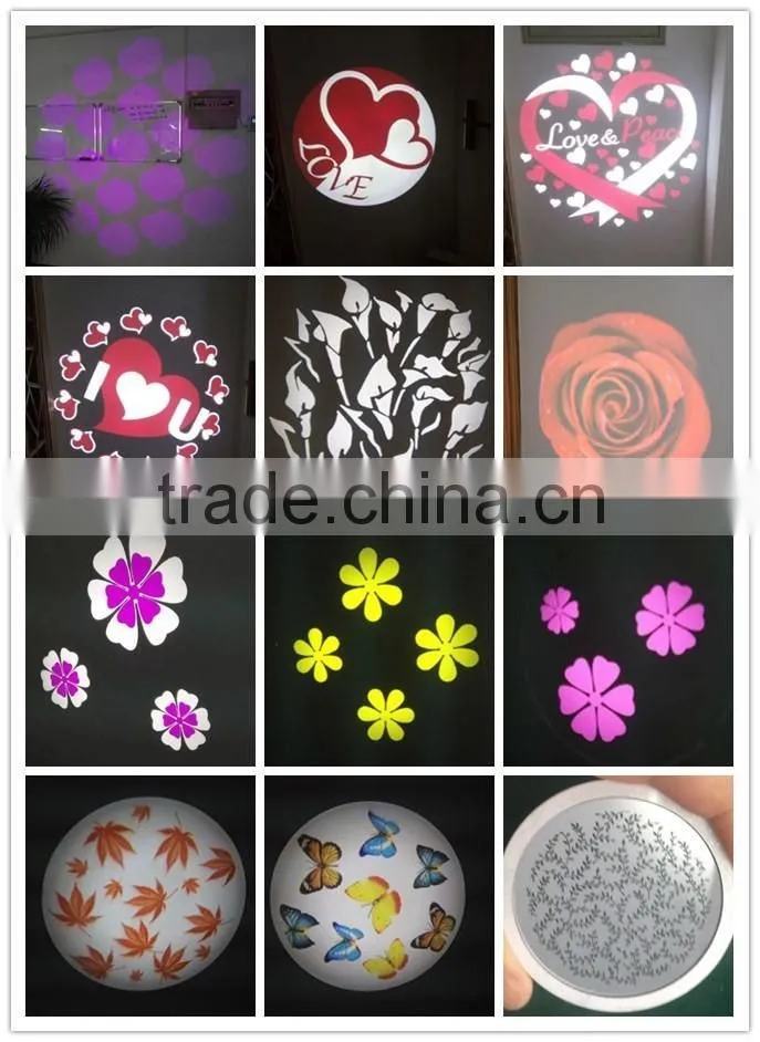 High brightness glass gobo colorful custom design led logo projector 80w