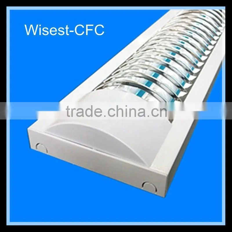 SAA CE ROHS T8 double tube fluorescent light fixture plastic cover t8 2x36w