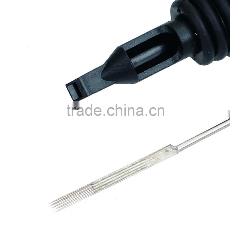 Professional tattoo kits Integrated Package Disposable Needle + Black Grip Tube 9M1 + 9FT - Silver + Black (5PCS)