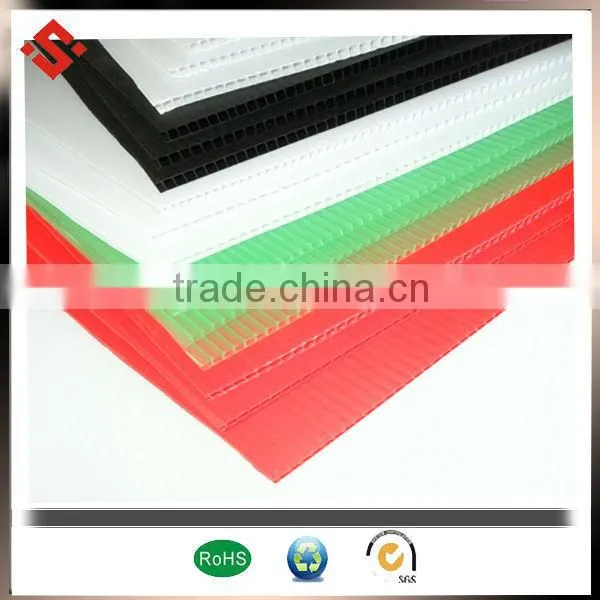 eco-friendly colourful pp corrugated boards/sheets for layer pads