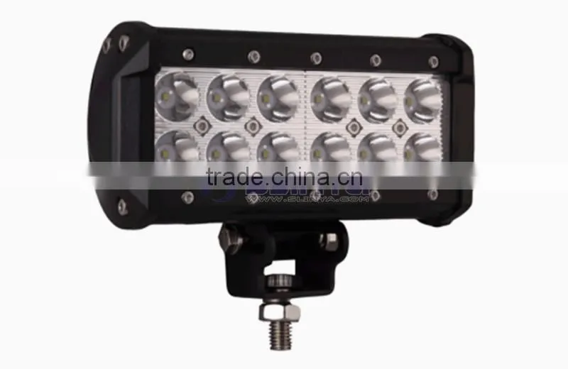 36W 12 LED 2520lm Brightness Aluminum Bracket LED Light Bar Car