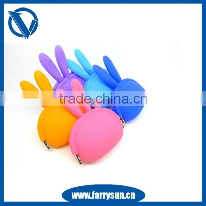 Promotion lovely silicone rubber squeeze jelly pocket coin purse