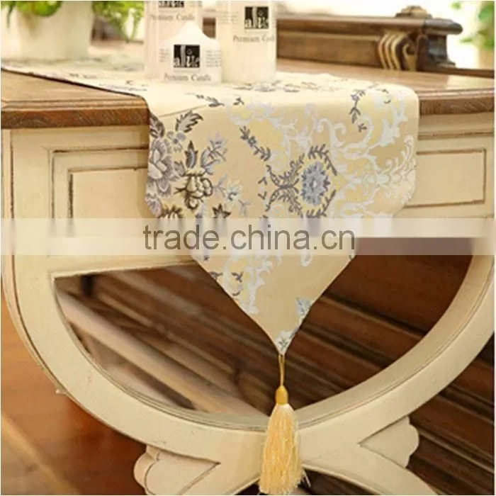 33*200cm new design european rose elegant satin table runners