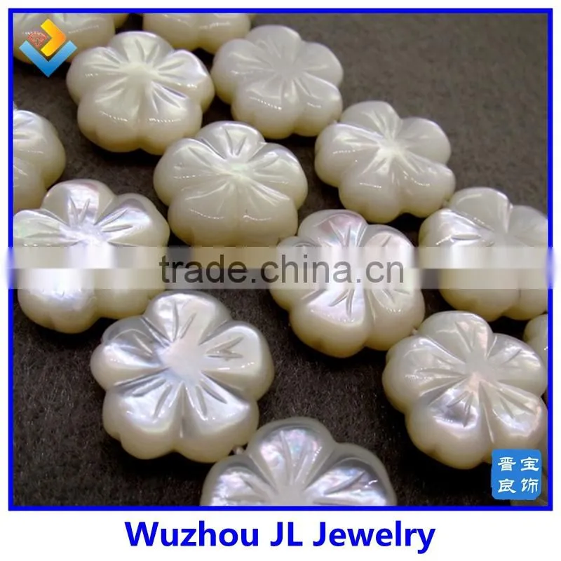Trending products river shell mother of pearl carved flower for unisex gift!