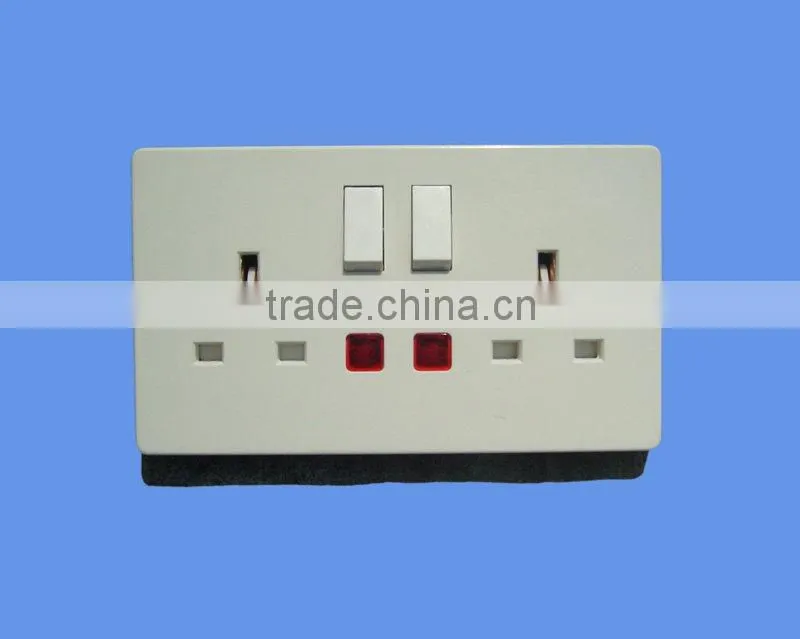 2 gang wall switched socket