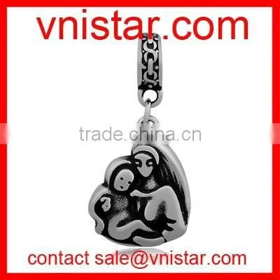 Vnistar stainless steel made Medusa charm pendant for european jewelry making T309P