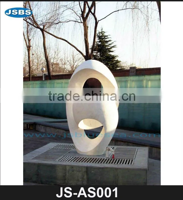 Black marble abstract carving for garden decoration