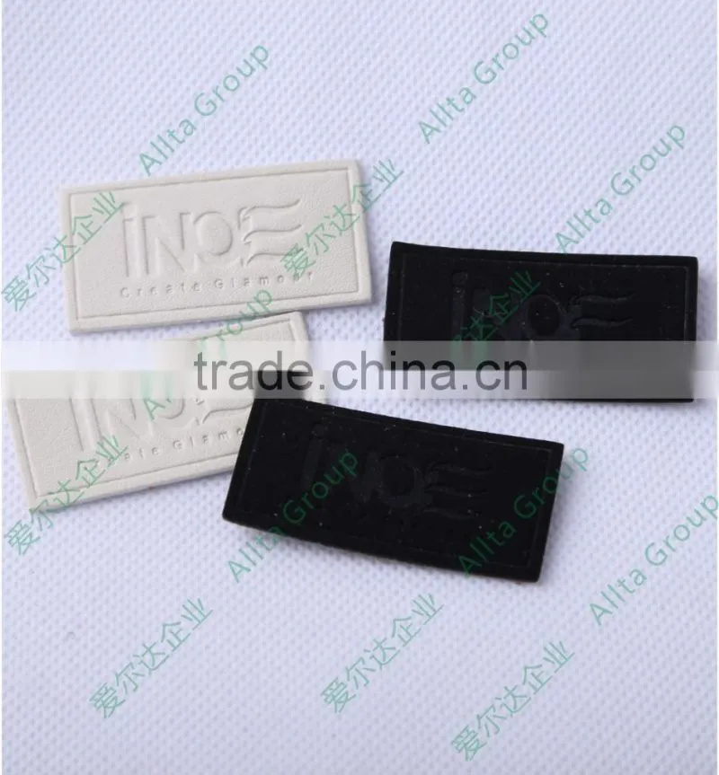 Vogue custom embossed leather label/patches for clothing
