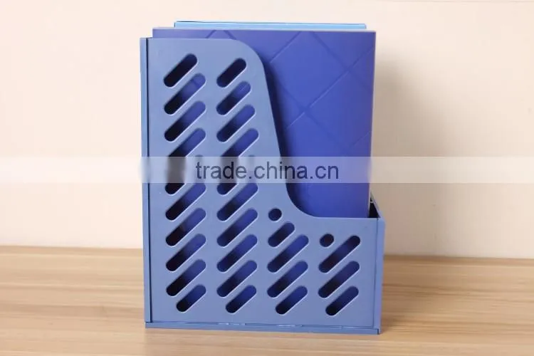 Logo print design Plastic material foldable display rack assemble Magazine Shelf