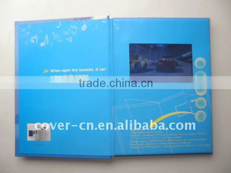 VIDEO booklet for promotion/Advertising gift,wedding invitation video card