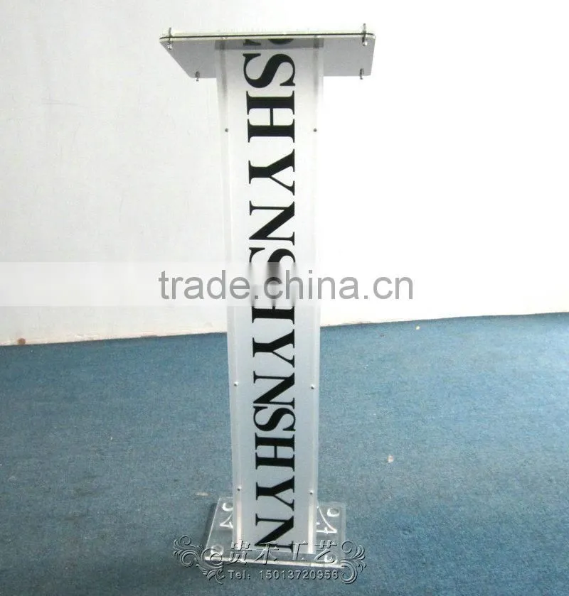 Detachable acrylic information holders ,clear and white acrylic display stand
