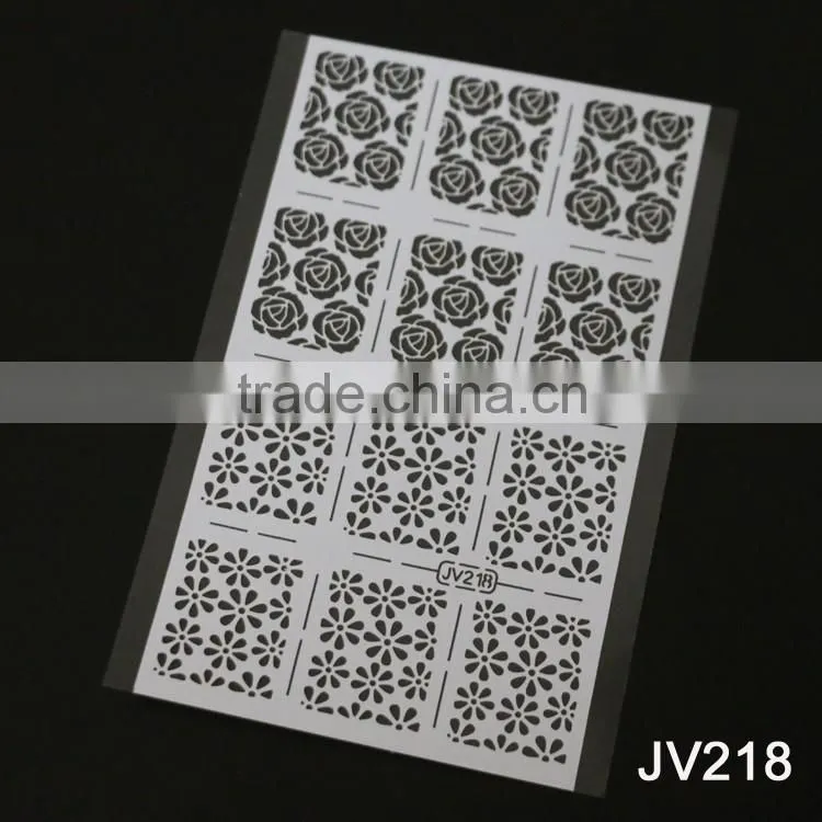 2016 Nail Stencil Guide Vinyl Decal Sticker Nail Stencil Sticker