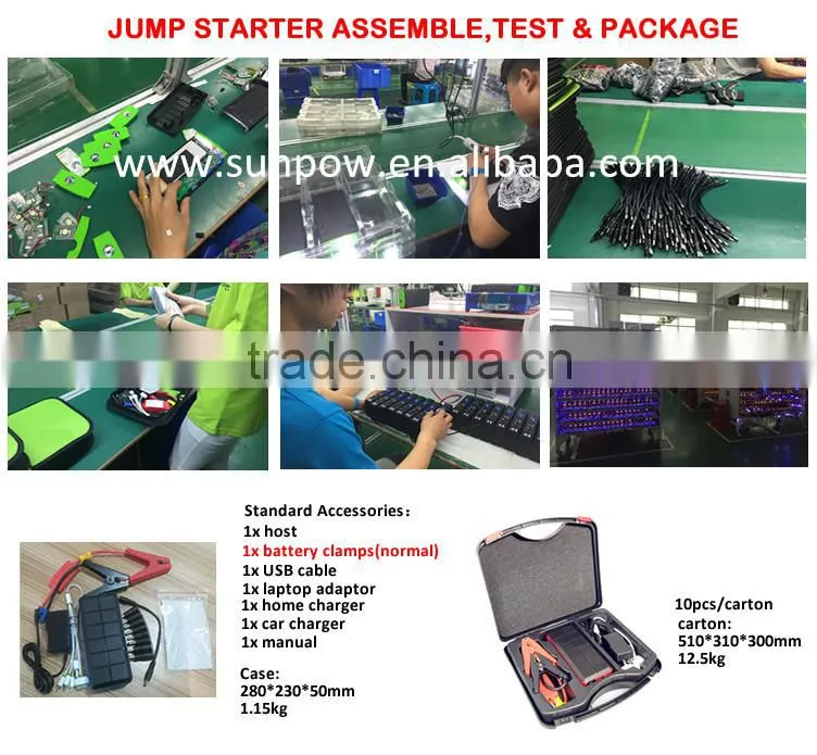 SUNPOW jump starter power bank 12v car power bank
