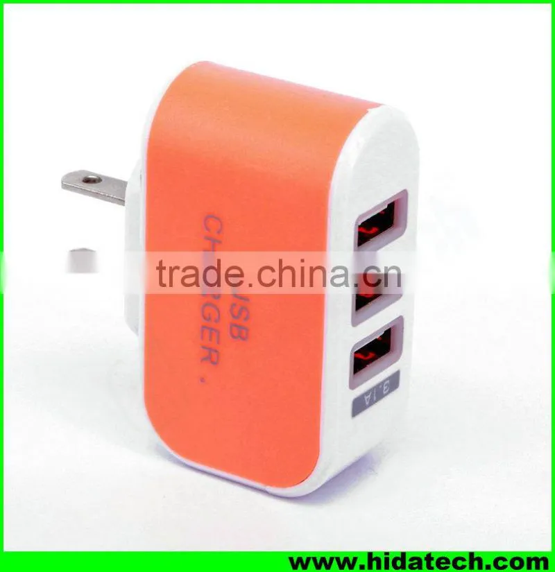 Wholesale usb multi wall charger 3 usb charger for mobile phone tablet pc