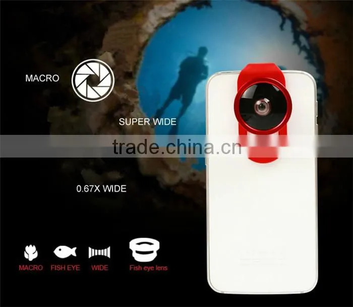 Mobile Phone Telephoto Lens 4 in 1 Detachable Multifuction Lens