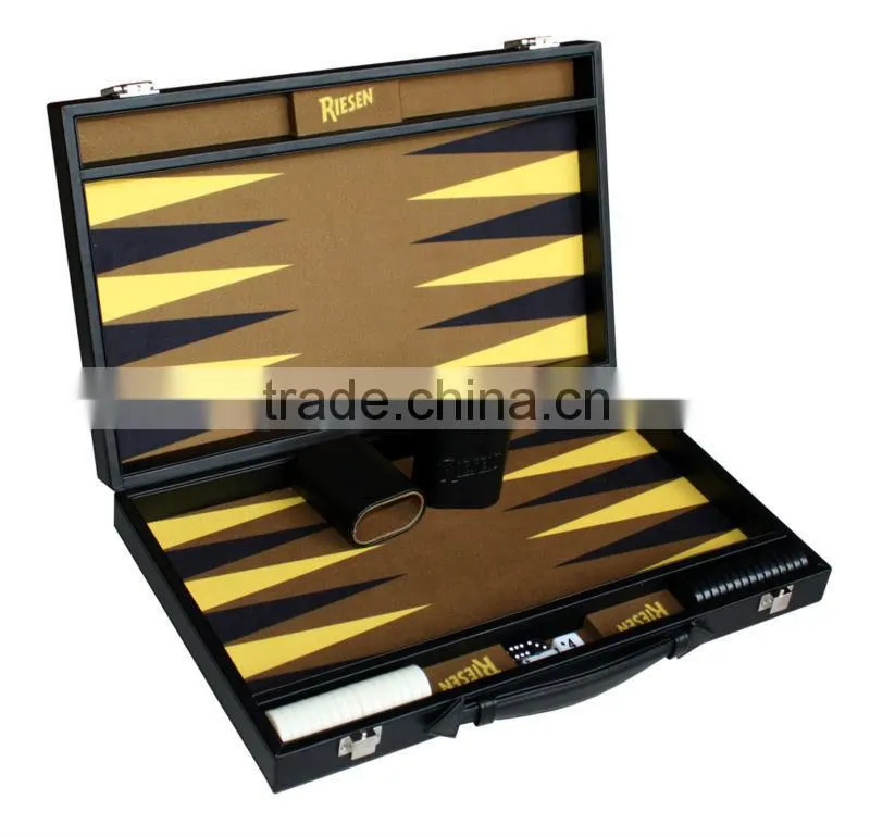 Professional Custom Antique Leather Backgammon Set And Backgammon Board