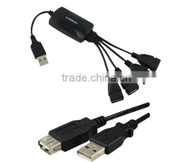 4 - Port Octopus USB 2.0 Hub and Extension Cable Bundle