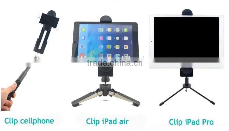 Amazon&Ebay beautiful newest Universal Clip Mount Tablet PC Cradle Mobile Phone Tripod Stand Holder for iPhone SE and iPad Pro