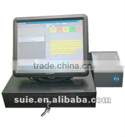 15inch POS display for Retail Dual touch pos cash register