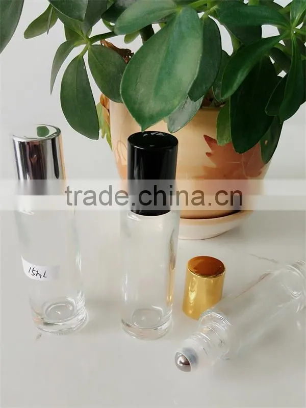 15ml roll on clear glass bottle
