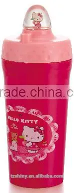 BPA free Custom Design 3D Printing Plastic bottle for Kid with Straw