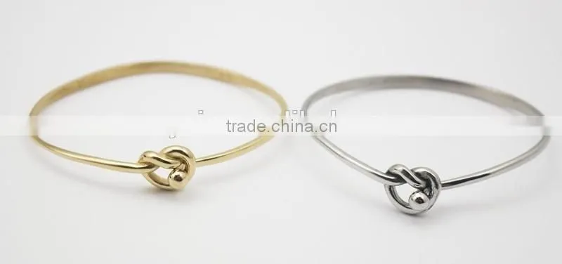 Gold and Silver Wire Design Best Friends Stainless Steel Bracelet