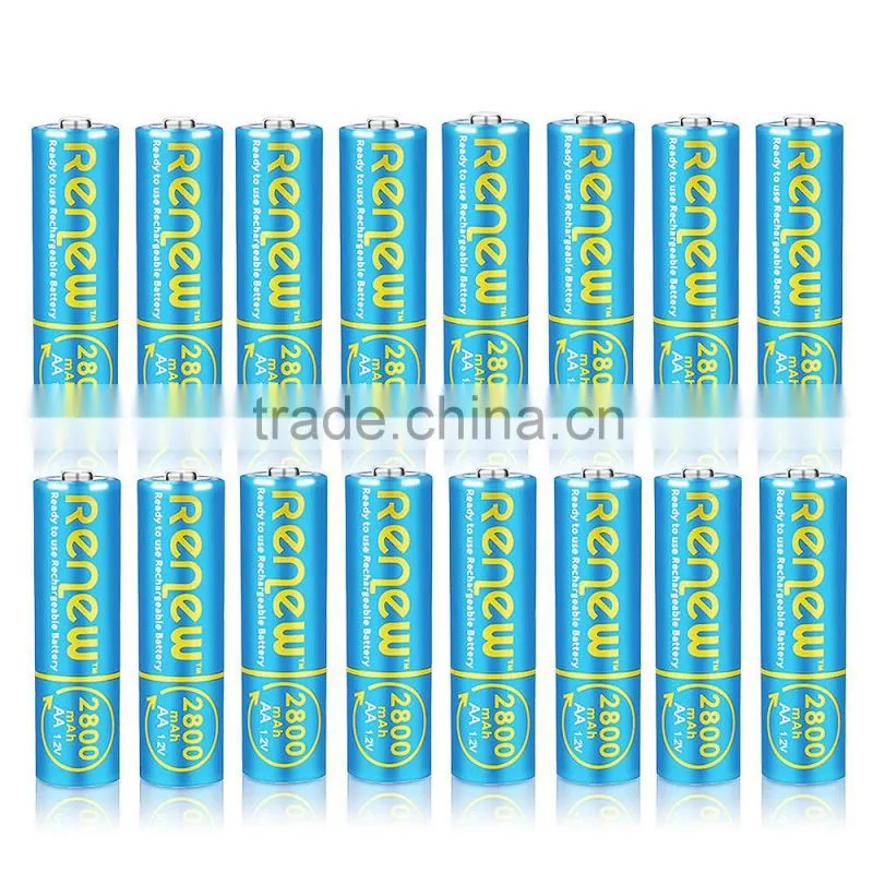 RENEW brand NiMH AA 2800mAh Ready-To-Use AA Rechargeable Batteries 12 Pack