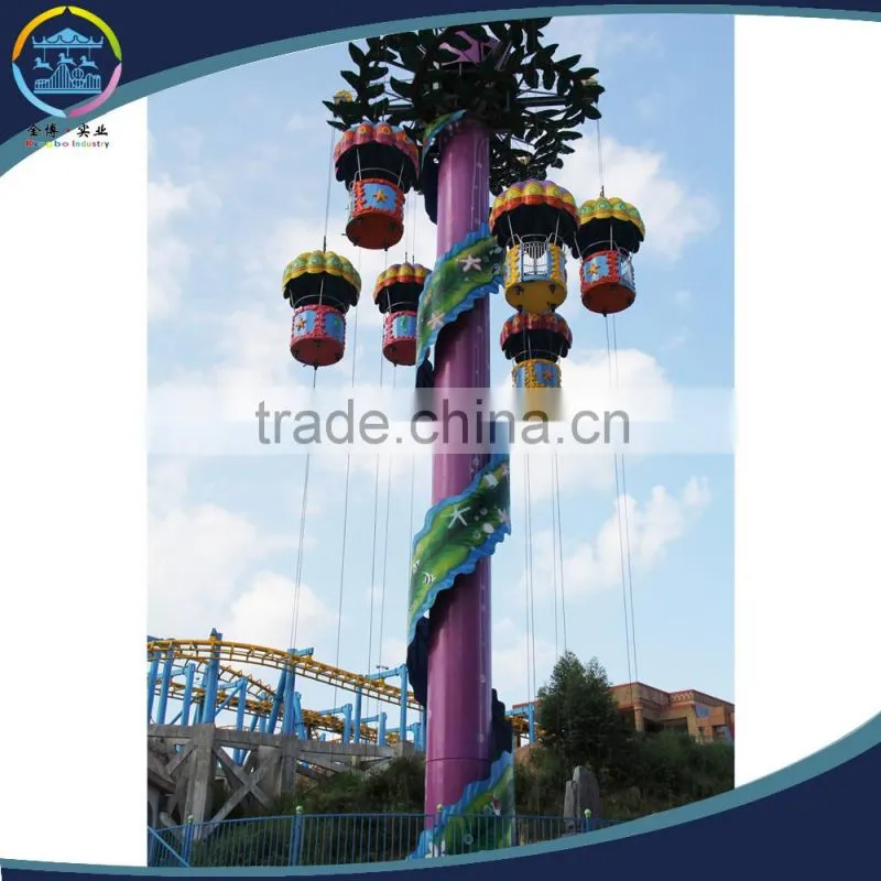amusement park 18-seat lifting parachute tower