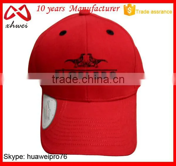 Red Cotton Chino Twill Fabric Golf Cap