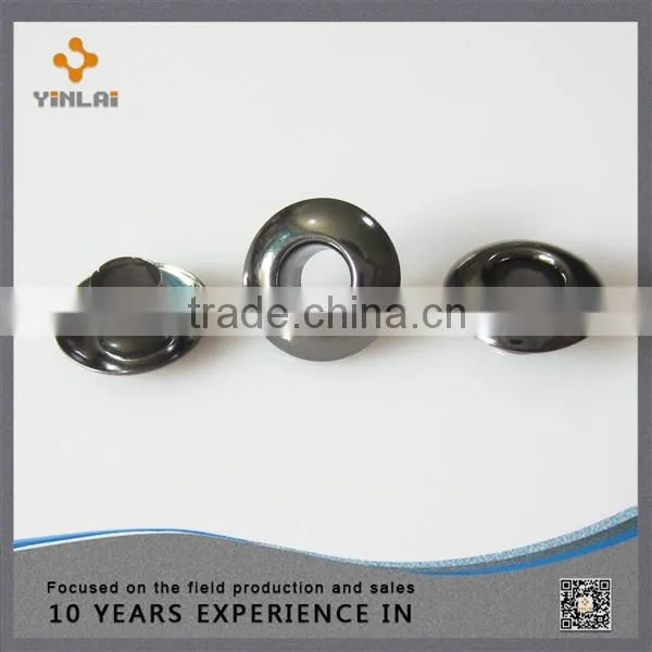 Decorative metal eyelet for shoe accessories