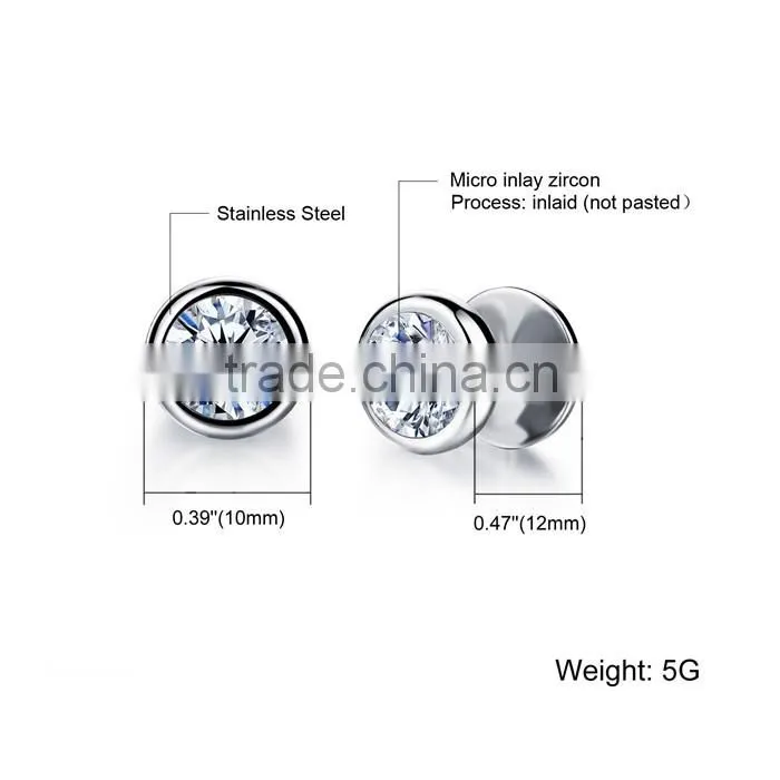 2016 fashion design crystal earring simple stud