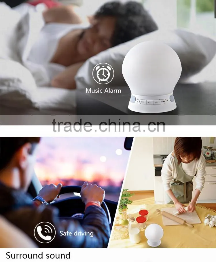 Portable Smart LED Bluetooth Light Speaker+Colorful Lamp for iPhone / Android