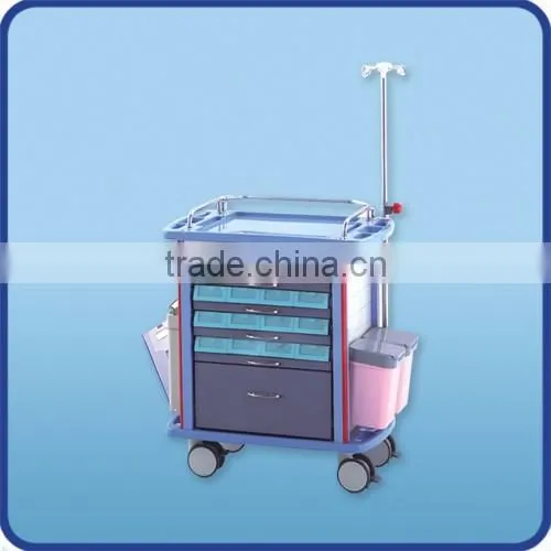 hospital emergency equipment medical trolley