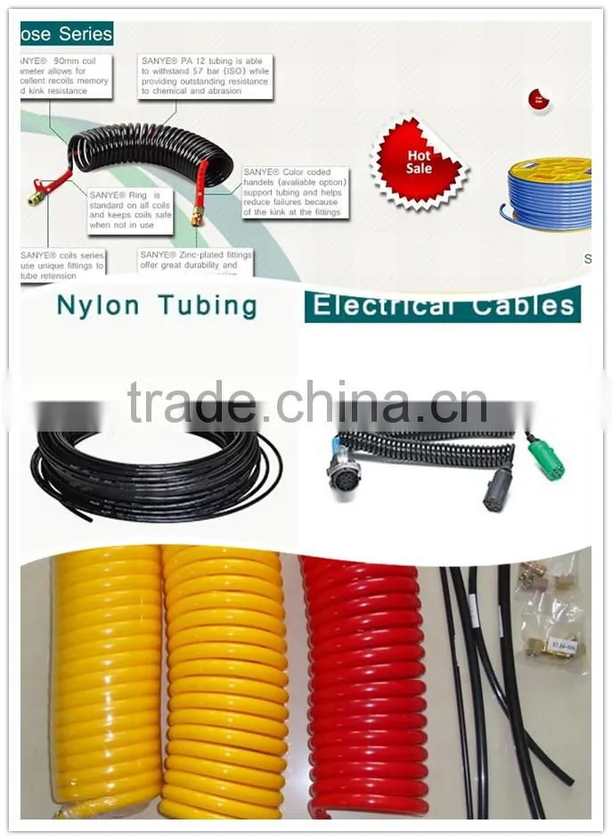 China flexible telescopic nylon PA flexible brake pipe hose