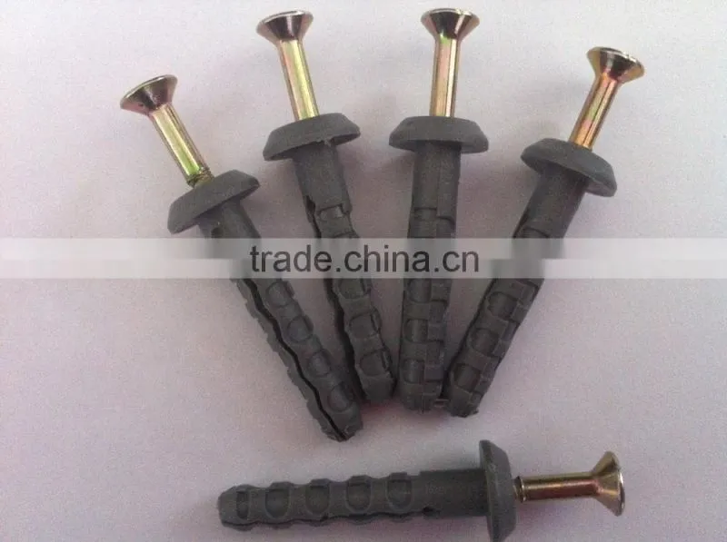 Nylon hammer fixing anchor/Plastic hammer drive anchors 6*40 stock