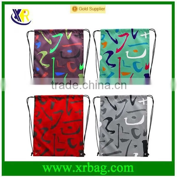Custom drawstring backpack school bags with straps for kids
