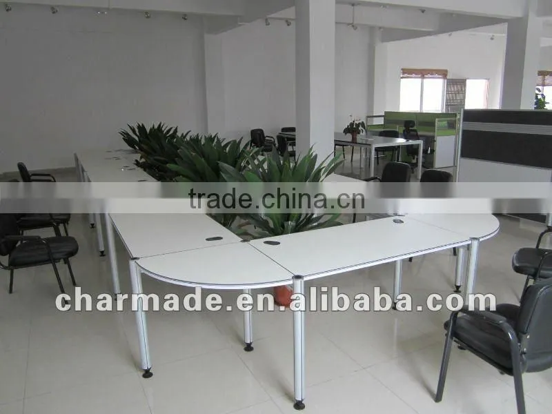 20 person simple design white board QQ idea large size aluminum conference table