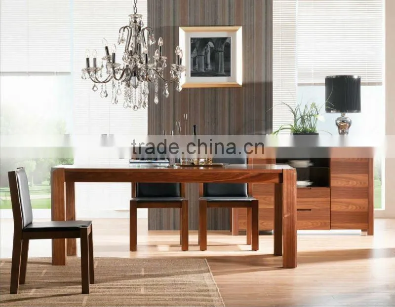 Mordern extensible wooden dining table