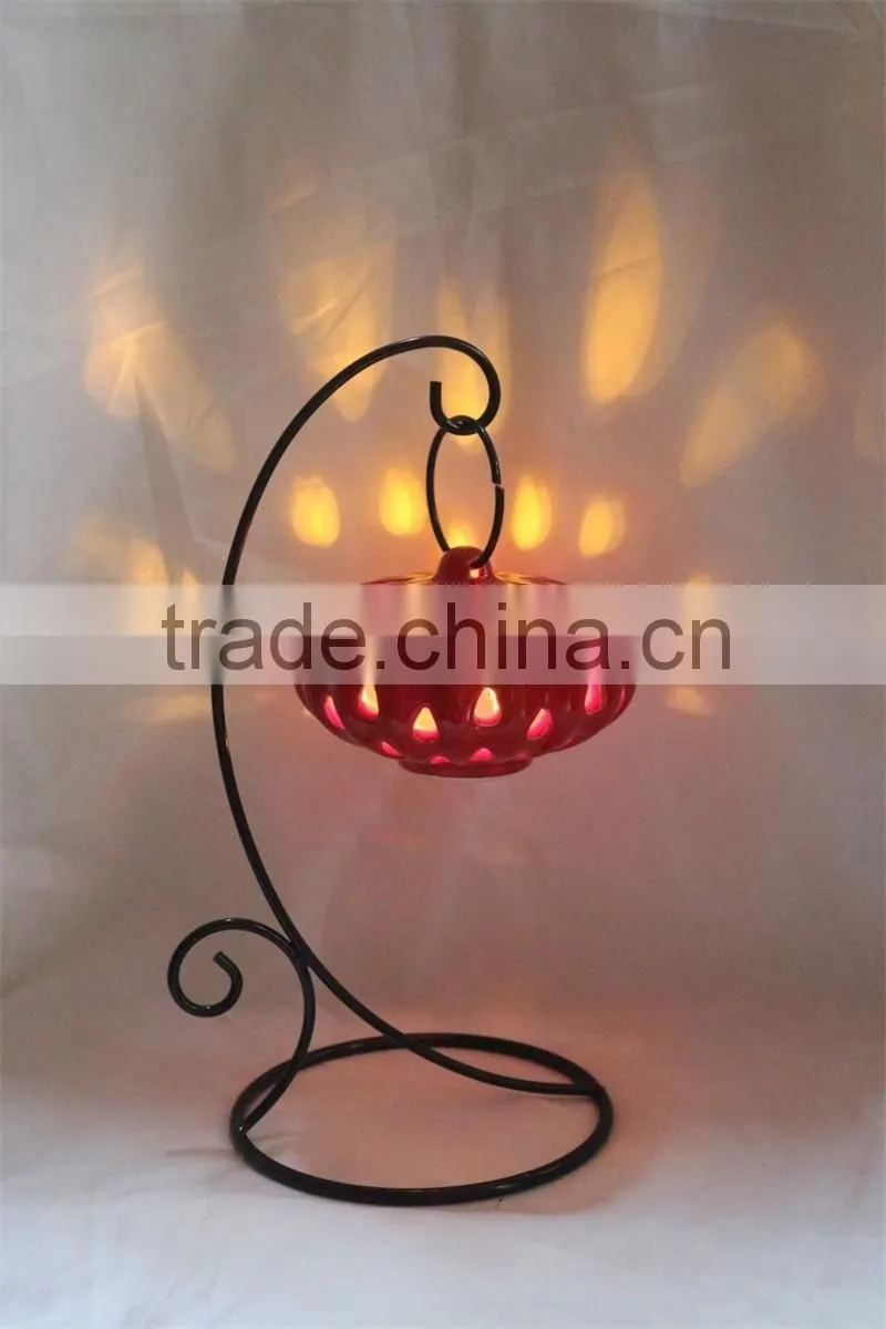 White ceramic owl shaped tealight candle holder