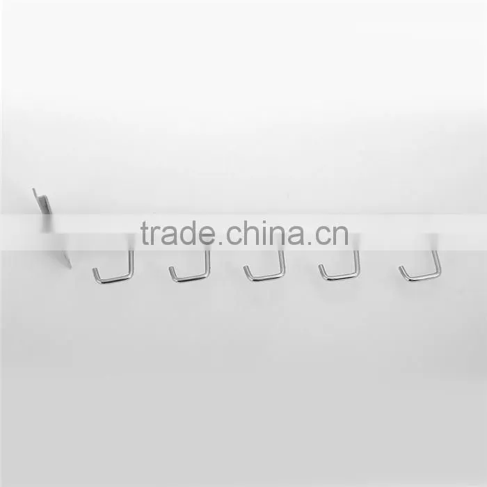Retail Chrome Metal Beaded Hooks Slatwall Hanging Hooks