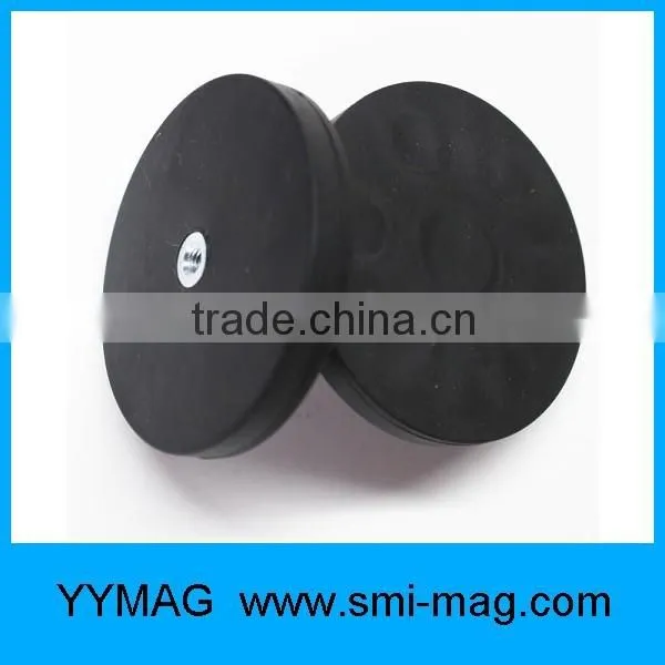 Multi-poles Rubber Covered neodymium POT Magnet For Taxi Signs
