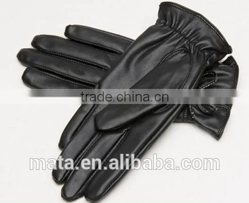 Hot Selling Outdoor Winter Warm PU Leather Touch Screen Gloves For Ladies