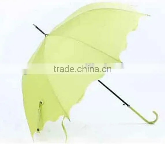 electroplated frame new design leaf sharp umbrella