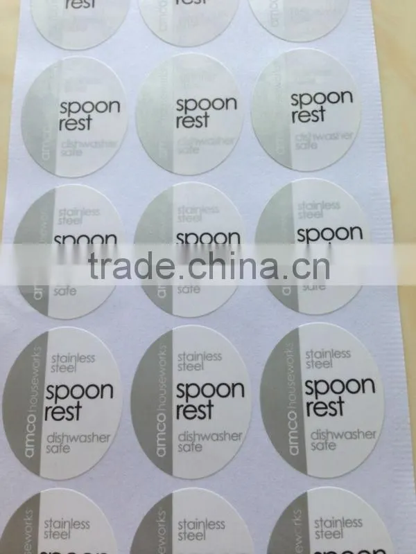 Art paper OEM self adhesive barcode label sticker hangtag with glossy lamination finishing