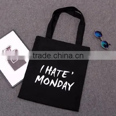 Fashionable canvas tote bag shopping bag with logo printed