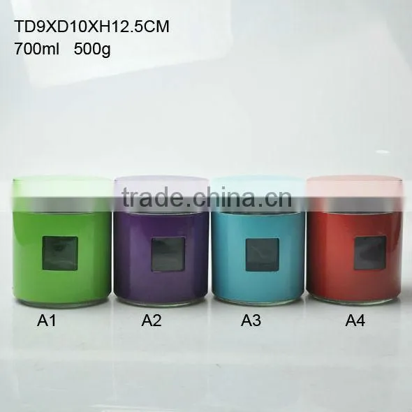 55ML glass canister with stainless steel coated glass for storage